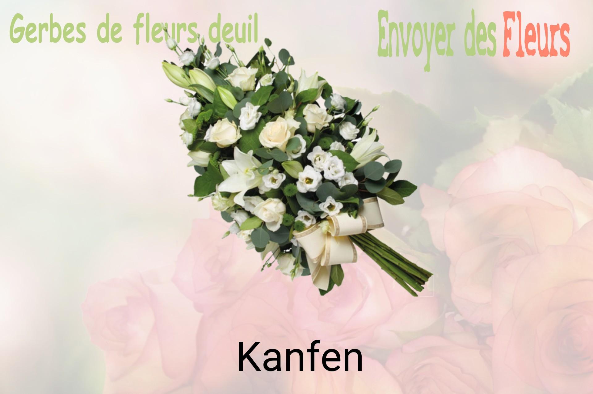 Gerbe de fleurs de deuil livrée à Kanfen
